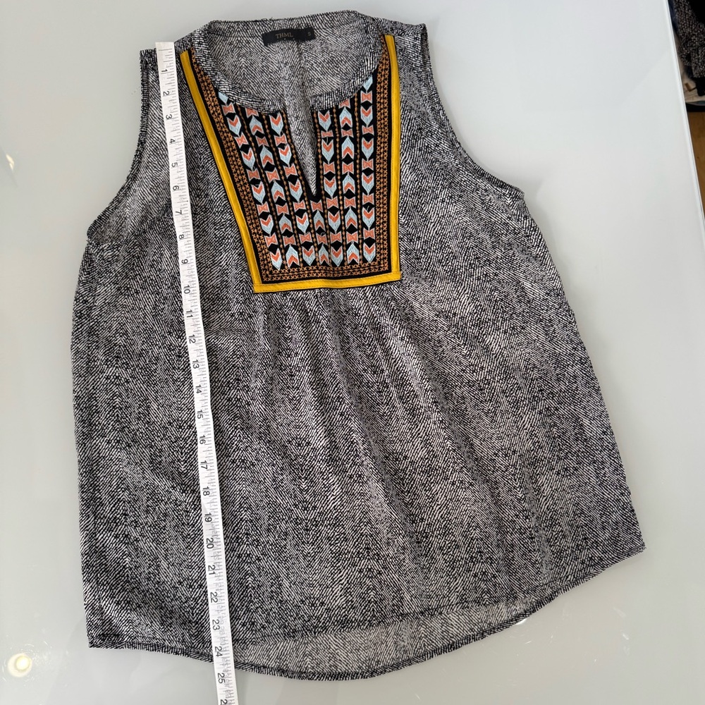 THML Embroidered Sleeveless Top – Size S - Picture 3 of 5